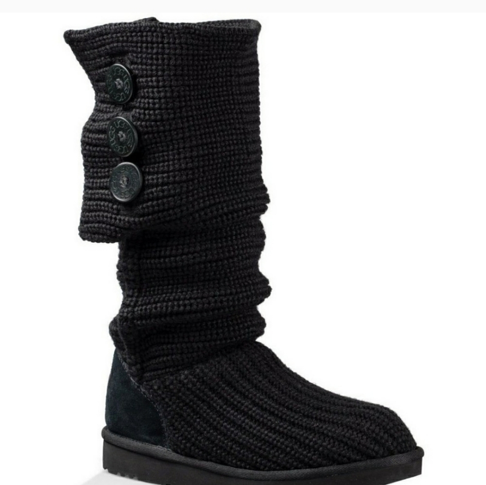 Black sweater UGG boots